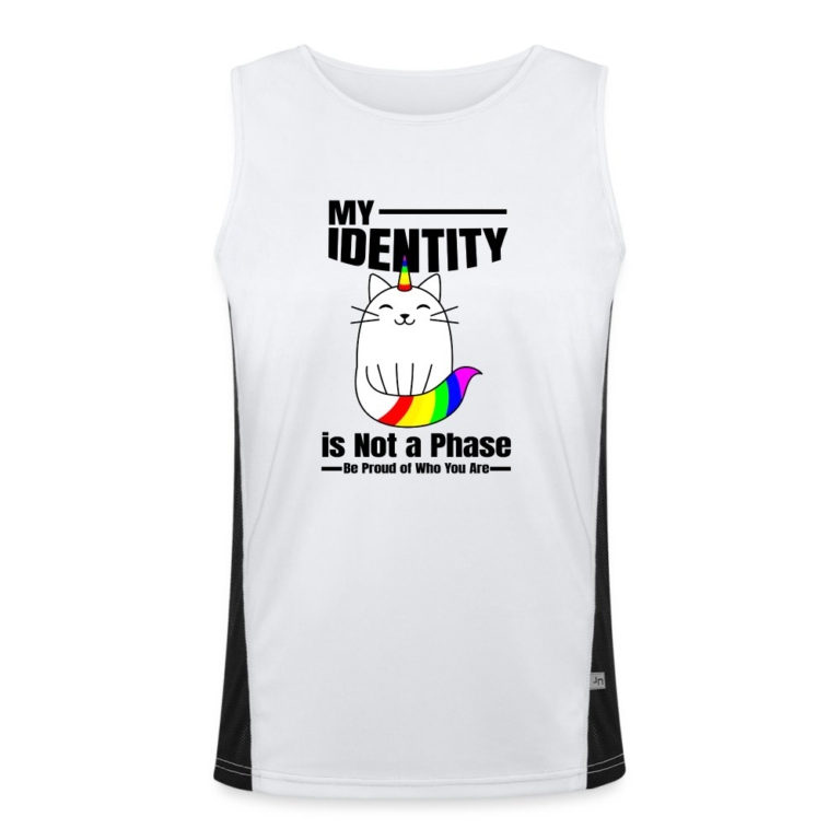 my-identity-is-not-a-phase-funktionelles-kontrast-tank-top-fuer-maenner-weiss-schwarz