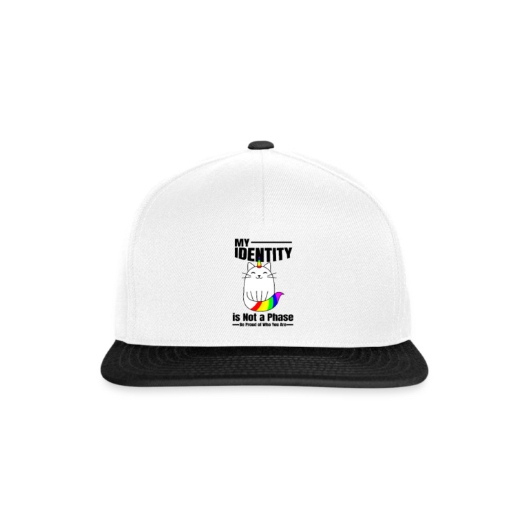 my-identity-is-not-a-phase-snapback-cap-weiss-schwarz