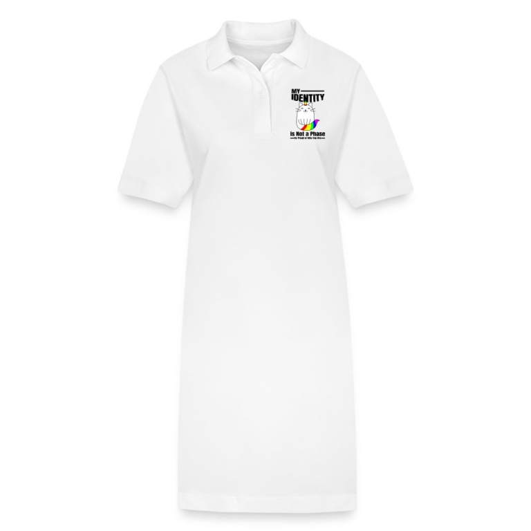 my-identity-is-not-a-phase-stanleystella-frauen-bio-polokleid-paiger-weiss
