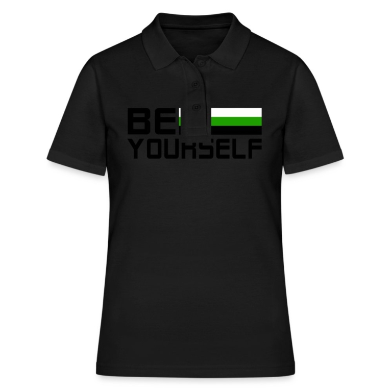 neutrois-be-yourself-frauen-polo-shirt-schwarz