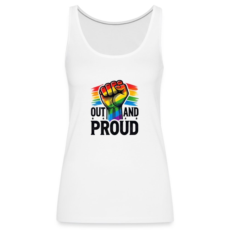 out-and-proud-frauen-premium-tank-top-weiss