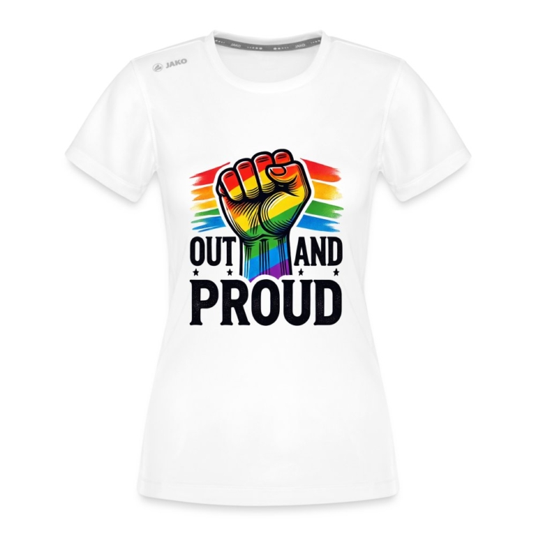 out-and-proud-jako-frauen-t-shirt-run-20-weiss