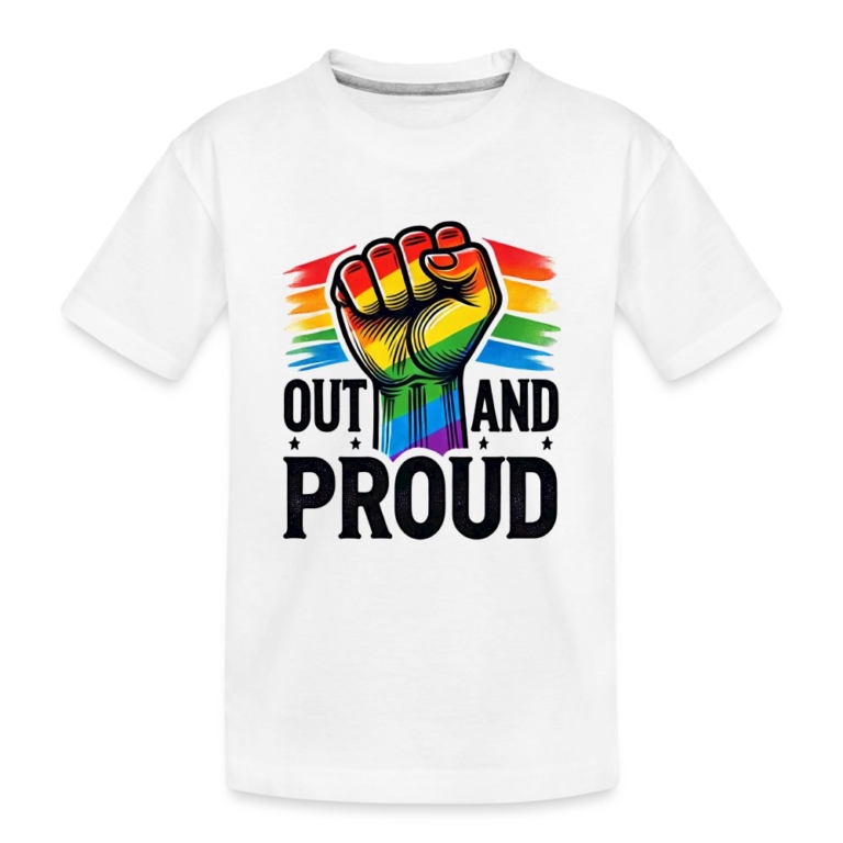 out-and-proud-kinder-premium-bio-t-shirt-weiss