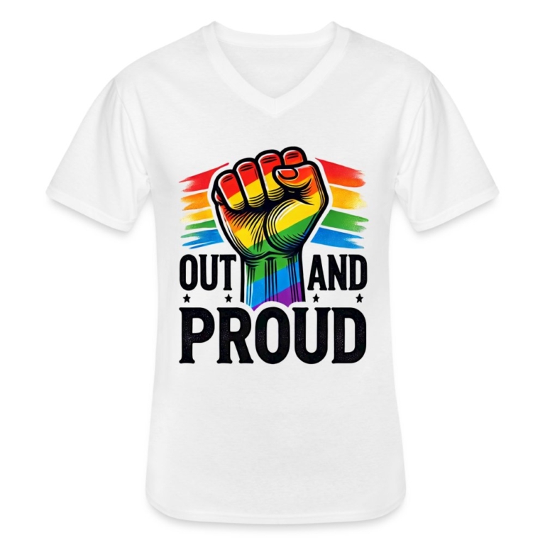 out-and-proud-klassisches-maenner-t-shirt-mit-v-ausschnitt-weiss