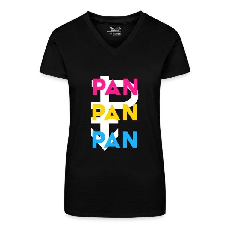 pan-pan-pan-bio-frauen-t-shirt-mit-v-ausschnitt-schwarz