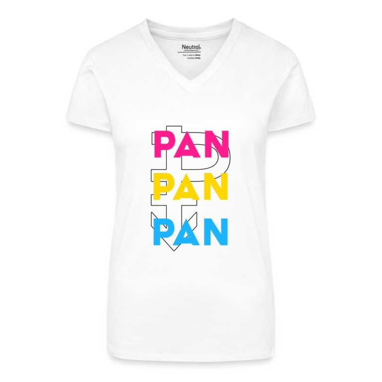 pan-pan-pan-bio-frauen-t-shirt-mit-v-ausschnitt-weiss