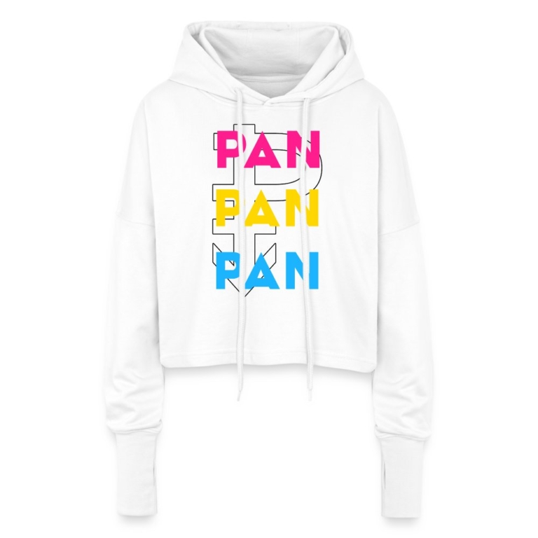 pan-pan-pan-cropped-frauen-hoodie-weiss