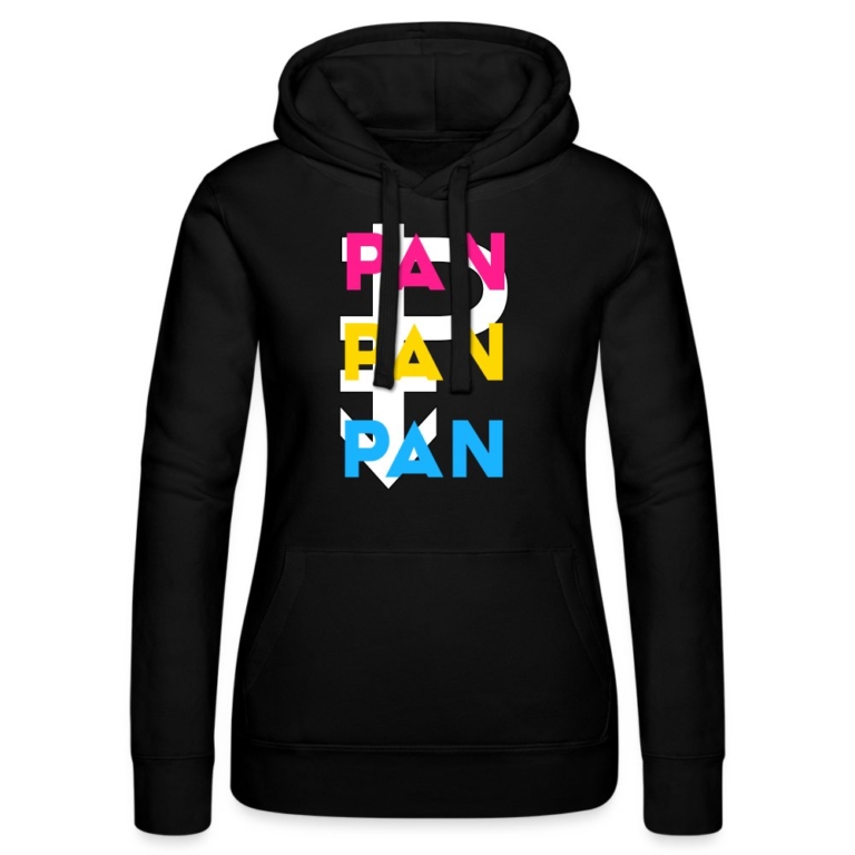 pan-pan-pan-frauen-kapuzen-sweater-von-russell-schwarz