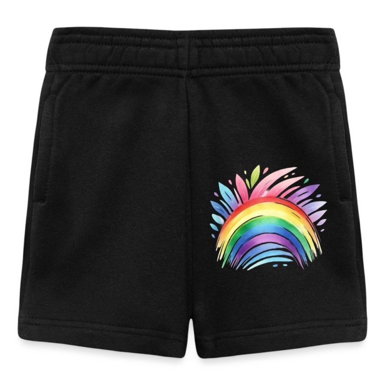 pastell-regenbogen-baby-shorts-schwarz