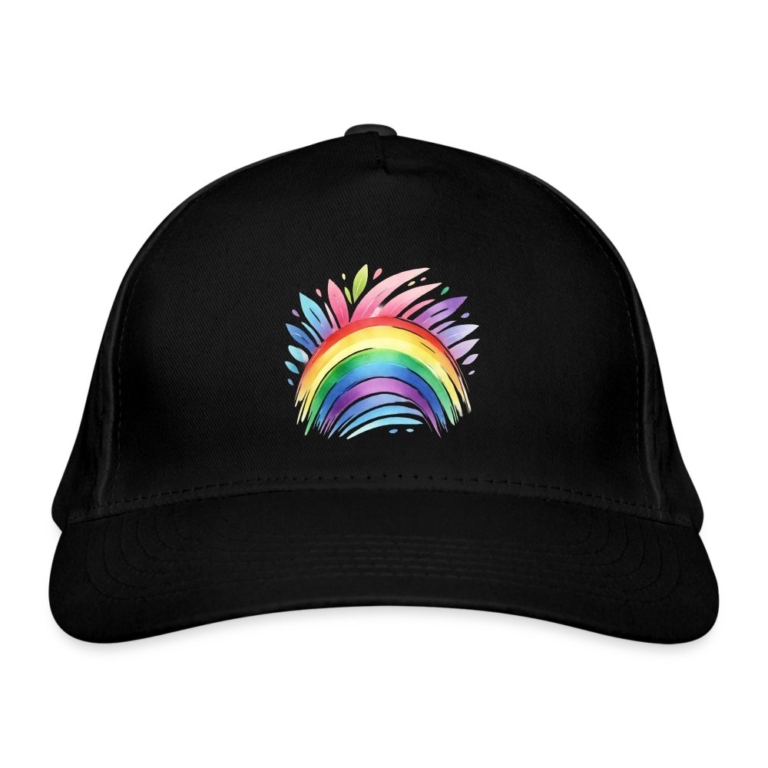 pastell-regenbogen-bio-baseballkappe-schwarz