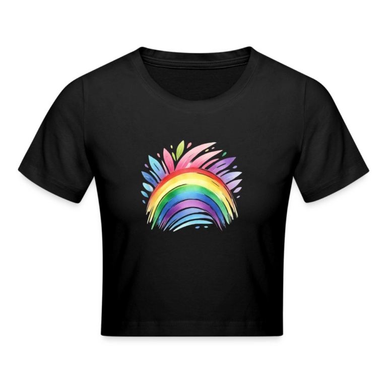 pastell-regenbogen-cropped-t-shirt-schwarz