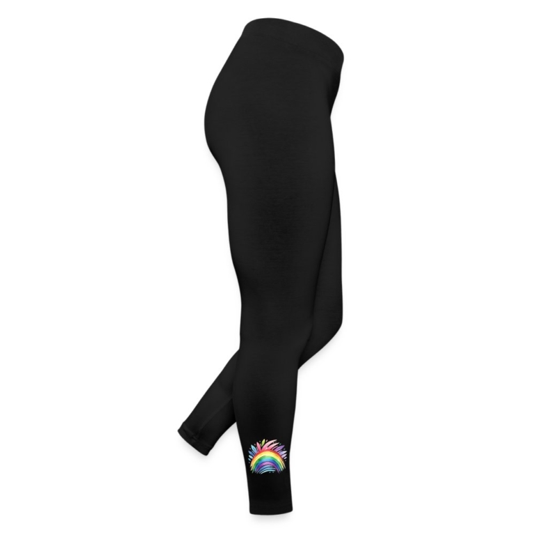 pastell-regenbogen-frauen-jersey-leggings-schwarz
