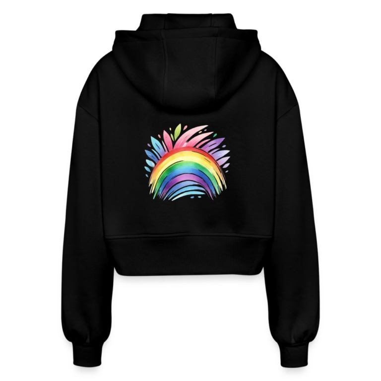 pastell-regenbogen-frauen-oversized-cropped-kapuzenjacke-schwarz