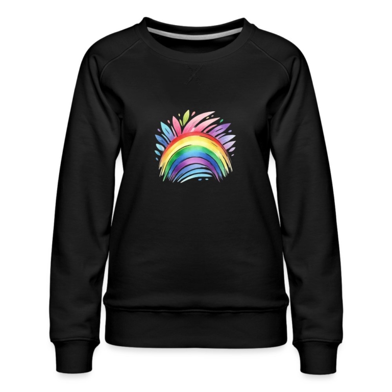 pastell-regenbogen-frauen-premium-pullover-schwarz
