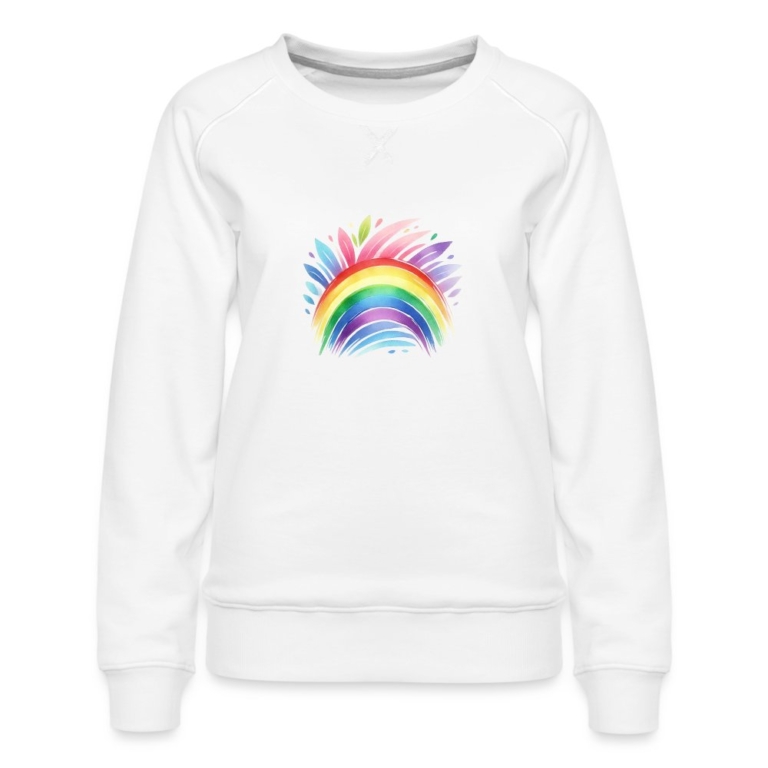 pastell-regenbogen-frauen-premium-pullover-weiss