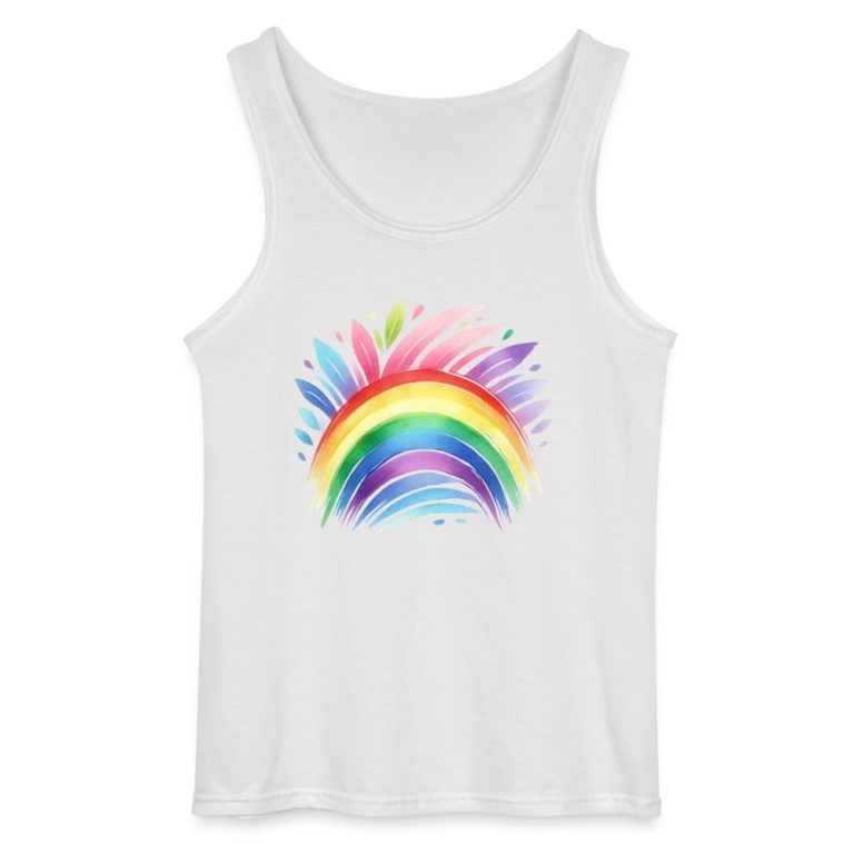pastell-regenbogen-gildan-maenner-tank-top-weiss