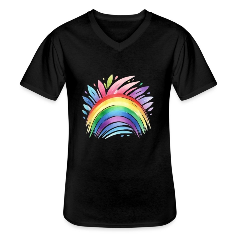 pastell-regenbogen-klassisches-maenner-t-shirt-mit-v-ausschnitt-schwarz