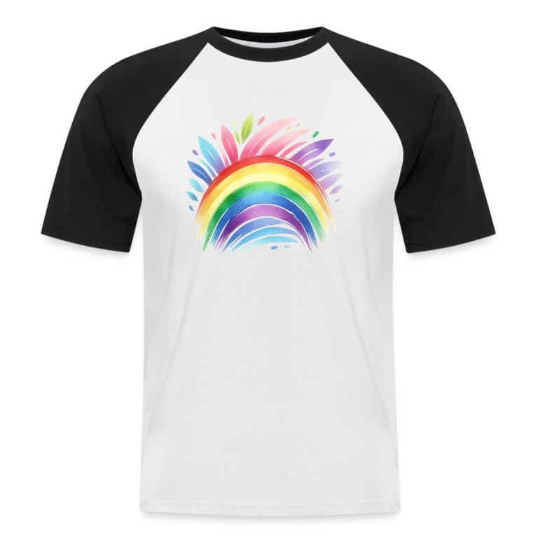pastell-regenbogen-maenner-baseball-t-shirt-weiss-schwarz