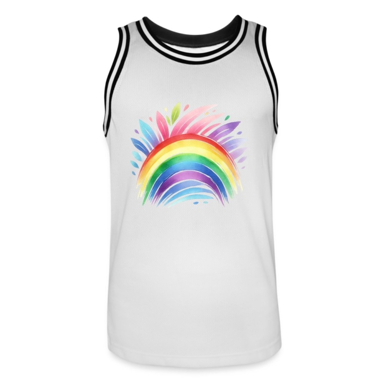 pastell-regenbogen-maenner-basketball-trikot-weiss-schwarz