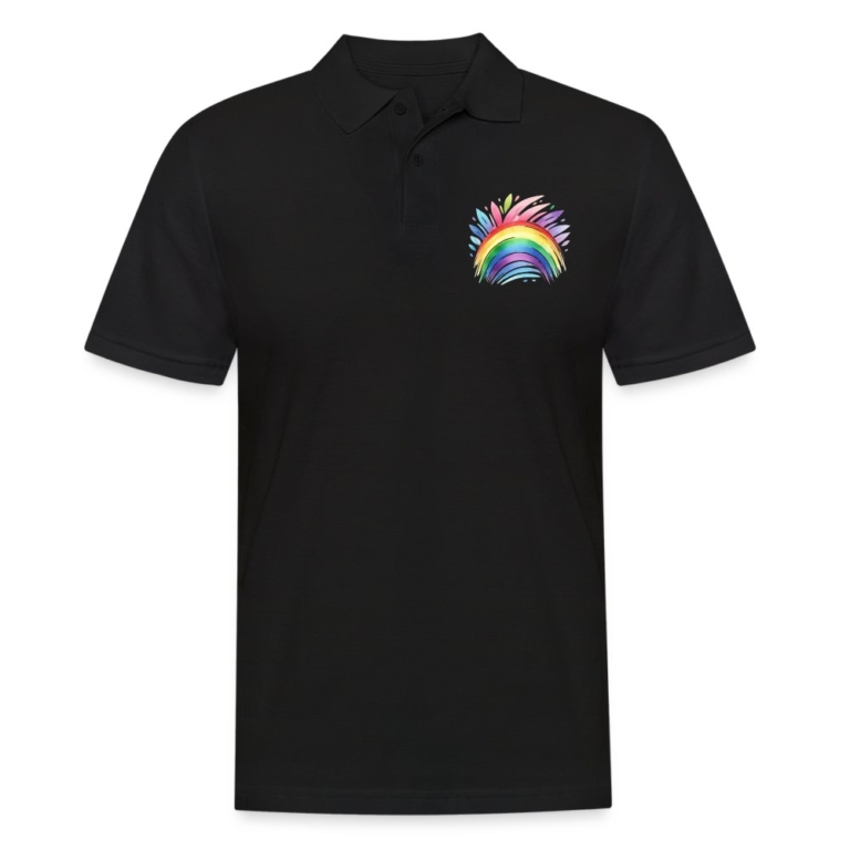 pastell-regenbogen-maenner-poloshirt-schwarz