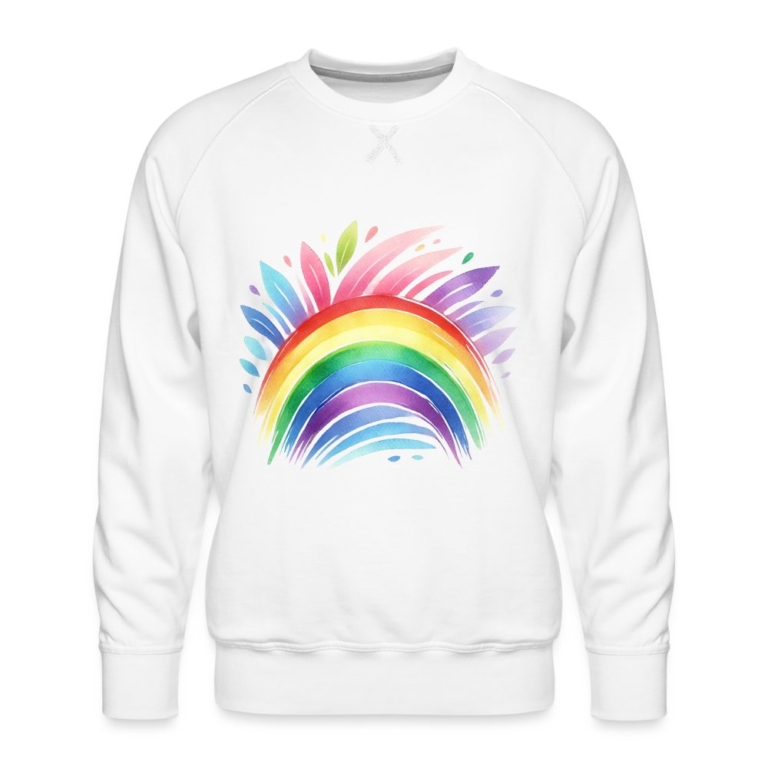 pastell-regenbogen-maenner-premium-pullover-weiss