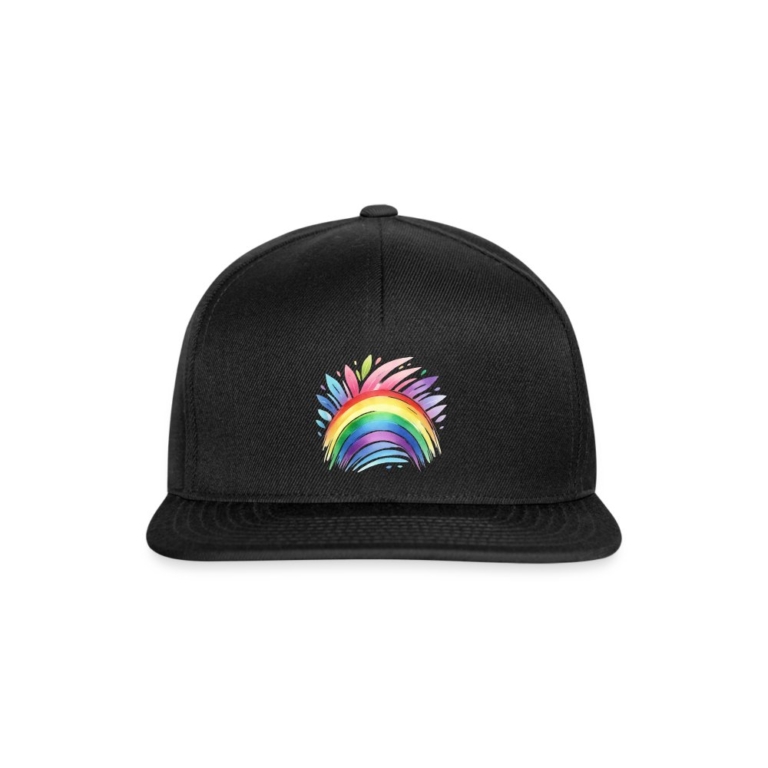 pastell-regenbogen-snapback-cap-schwarz-schwarz