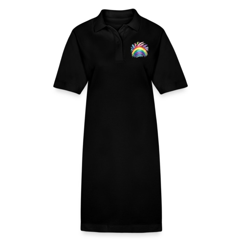 pastell-regenbogen-stanleystella-frauen-bio-polokleid-paiger-schwarz