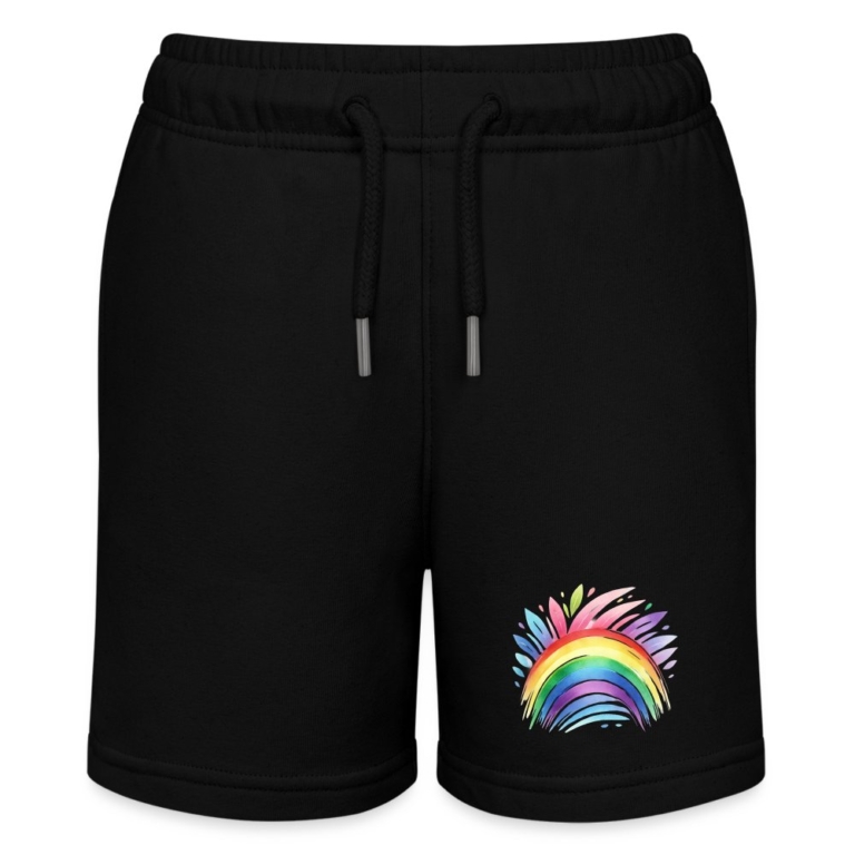 pastell-regenbogen-stanleystella-teenager-bio-joggingshorts-mini-bolter-schwarz