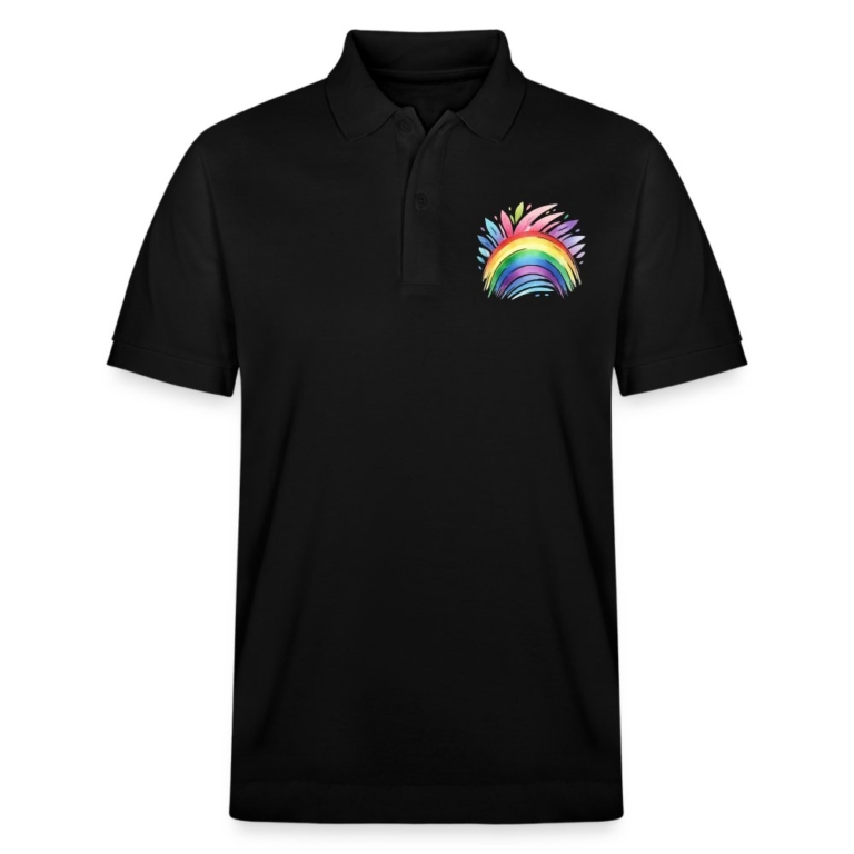 pastell-regenbogen-stanleystella-unisex-bio-poloshirt-prepster-schwarz