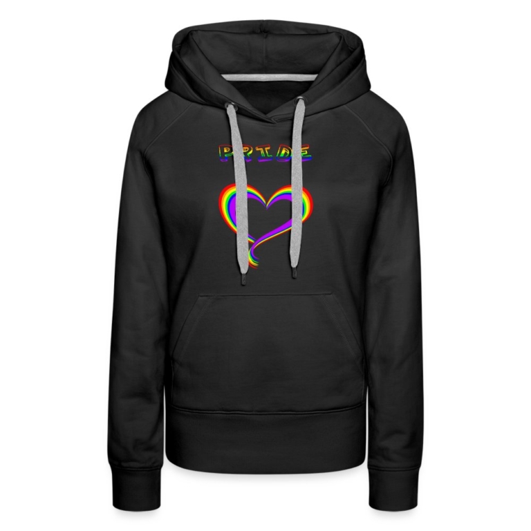 pride-heart-frauen-premium-hoodie-schwarz