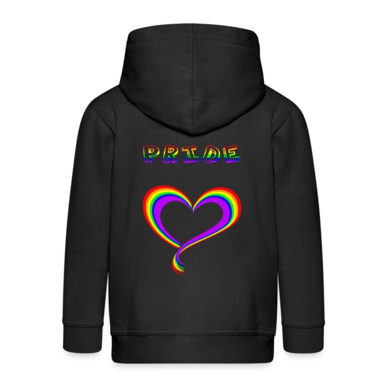 pride-heart-kinder-premium-kapuzenjacke-schwarz