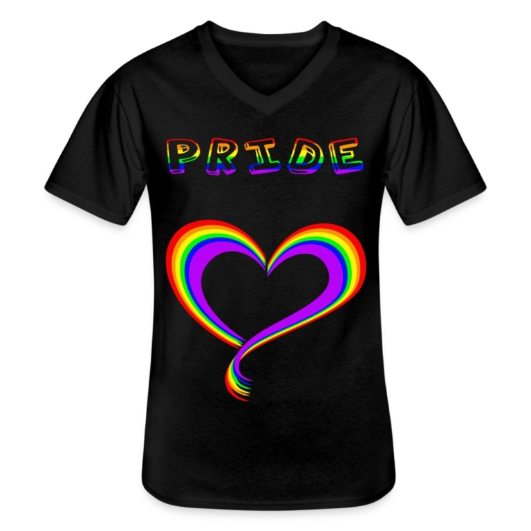 pride-heart-klassisches-maenner-t-shirt-mit-v-ausschnitt-schwarz