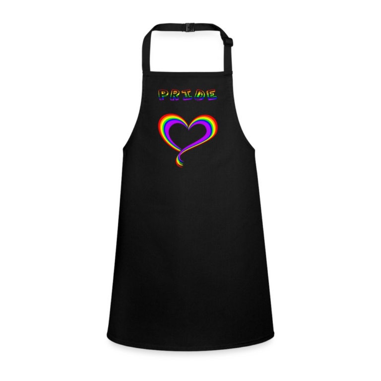 pride-heart-schuerze-fuer-kinder-schwarz