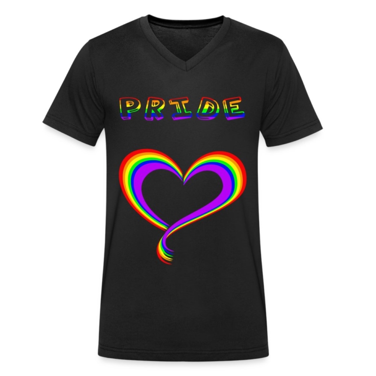 pride-heart-stanleystella-maenner-bio-t-shirt-mit-v-ausschnitt-schwarz