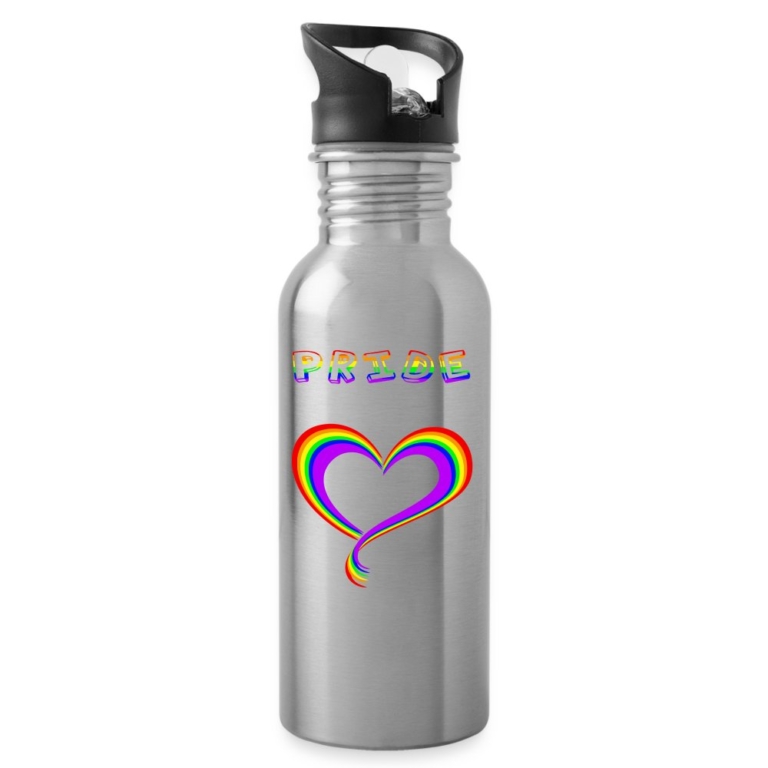 pride-heart-trinkflasche-mit-integriertem-trinkhalm-lightsilver