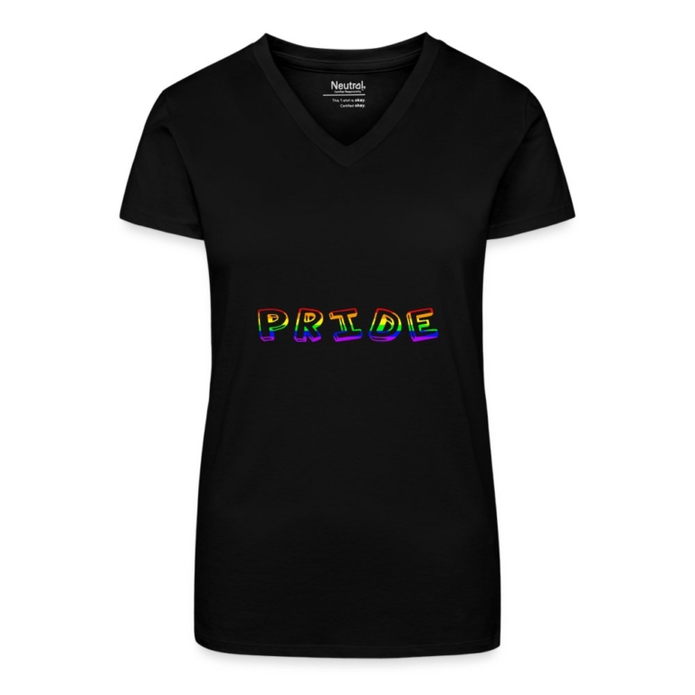pride-holo-bio-frauen-t-shirt-mit-v-ausschnitt-schwarz