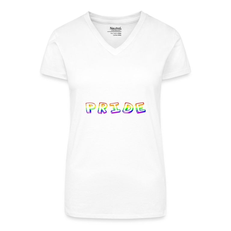 pride-holo-bio-frauen-t-shirt-mit-v-ausschnitt-weiss