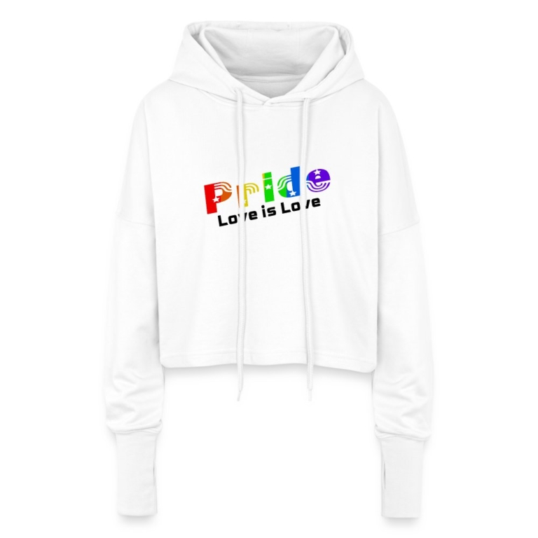 pride-love-is-love-cropped-frauen-hoodie-weiss