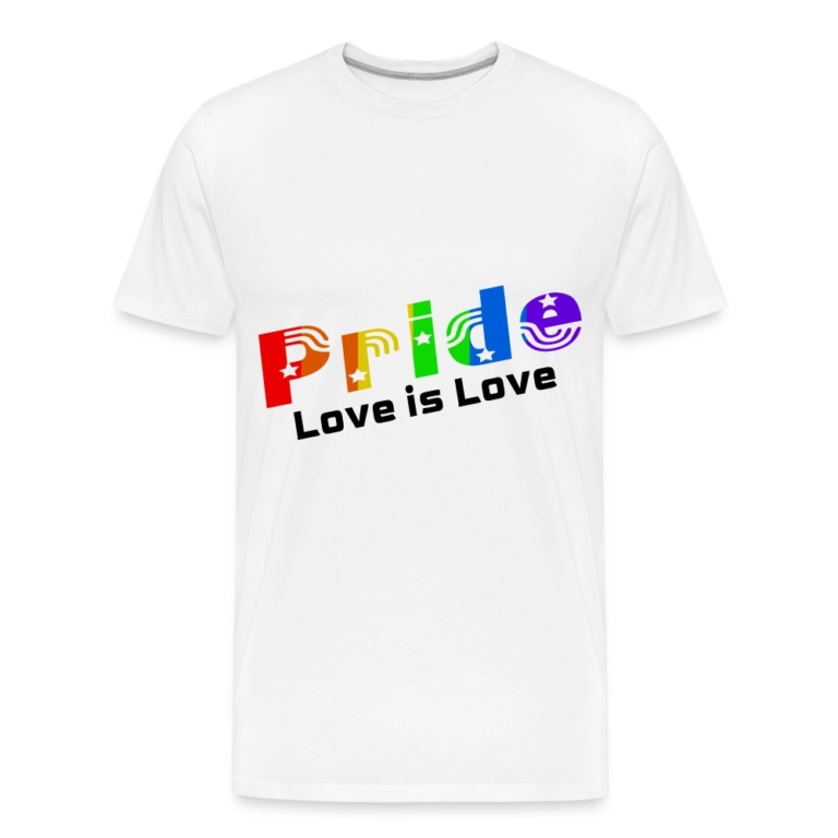 pride-love-is-love-maenner-premium-bio-t-shirt-weiss