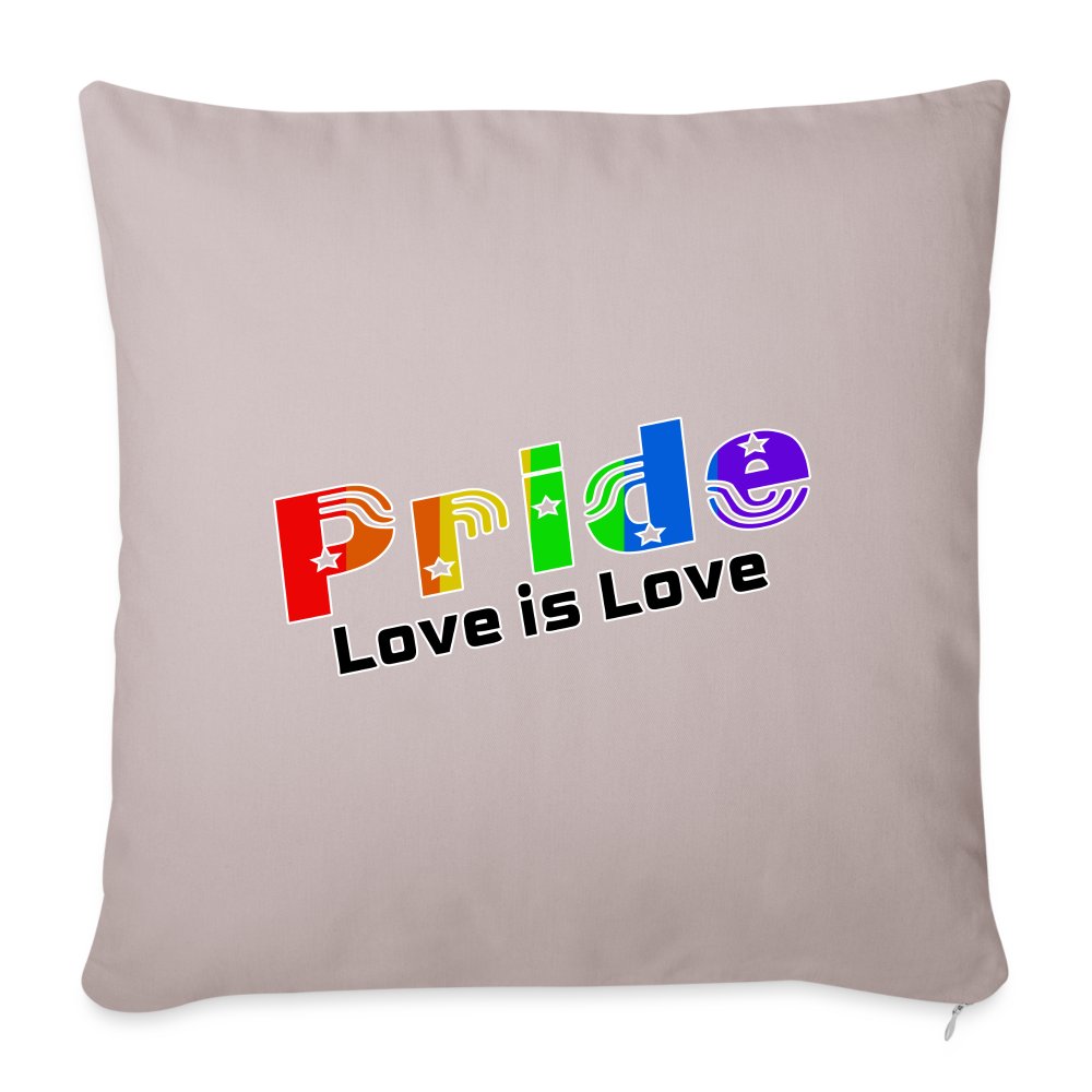 Love is Love - Sofakissen mit Füllung 45 x 45 cm helles Taupe