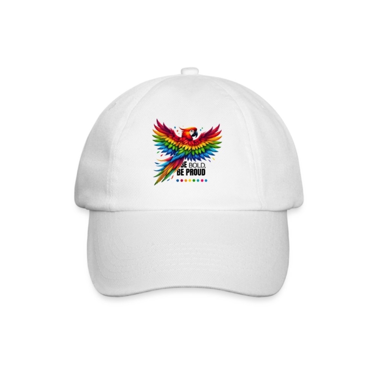 pride-papagei-baseballkappe-weiss-weiss