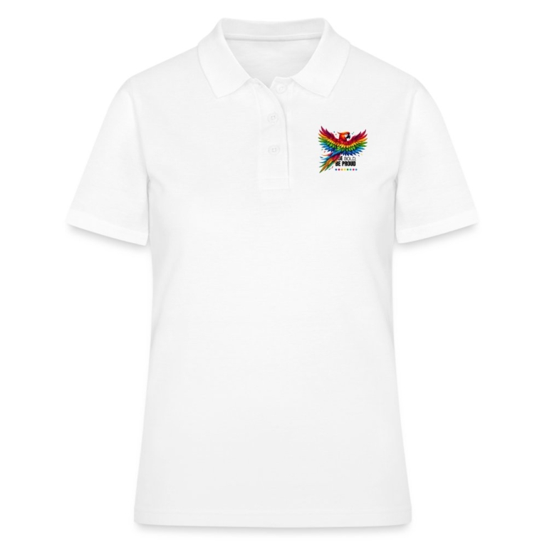 pride-papagei-frauen-polo-shirt-weiss