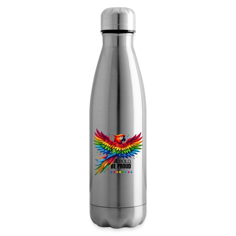 pride-papagei-isolierflasche-lightsilver