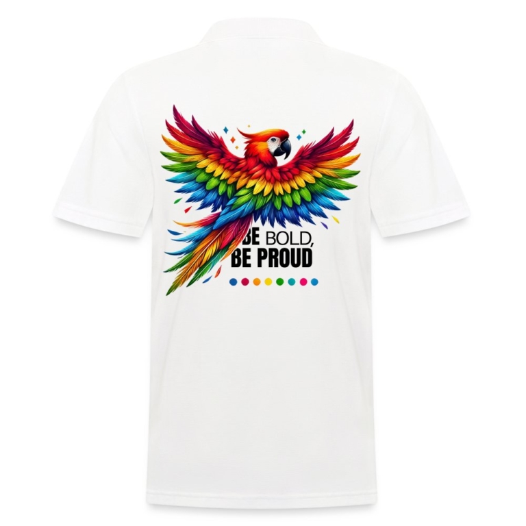 pride-papagei-maenner-poloshirt-weiss