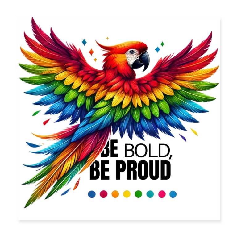 pride-papagei-poster-40x40-cm-weiss
