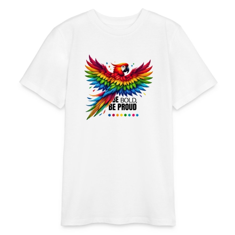 pride-papagei-stanleystella-bio-teenager-t-shirt-mini-creator-weiss