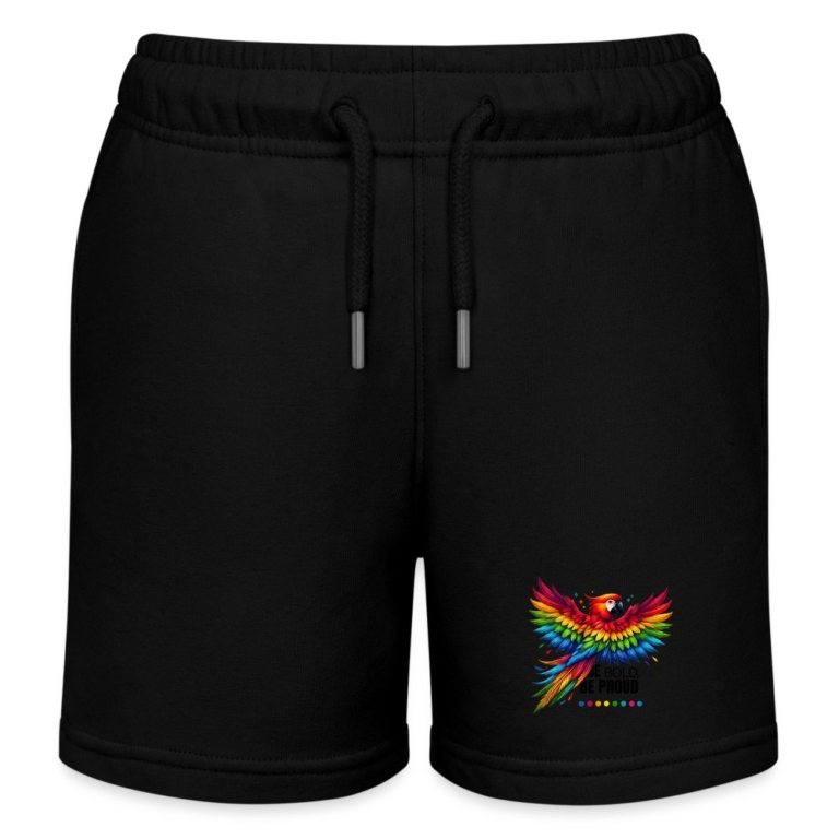 pride-papagei-stanleystella-kinder-bio-joggingshorts-mini-bolter-schwarz