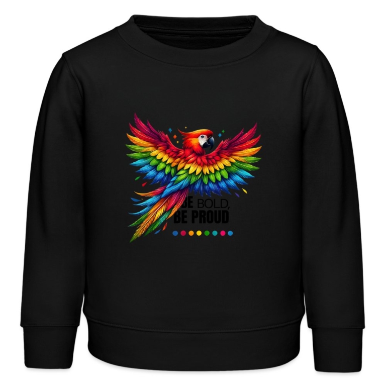 pride-papagei-stanleystella-mini-changer-bio-kinder-sweatshirt-schwarz