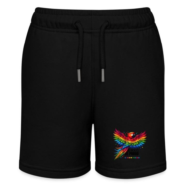 pride-papagei-stanleystella-teenager-bio-joggingshorts-mini-bolter-schwarz