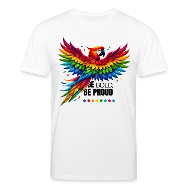 pride-papagei-stanleystella-unisex-bio-t-shirt-creator-weiss
